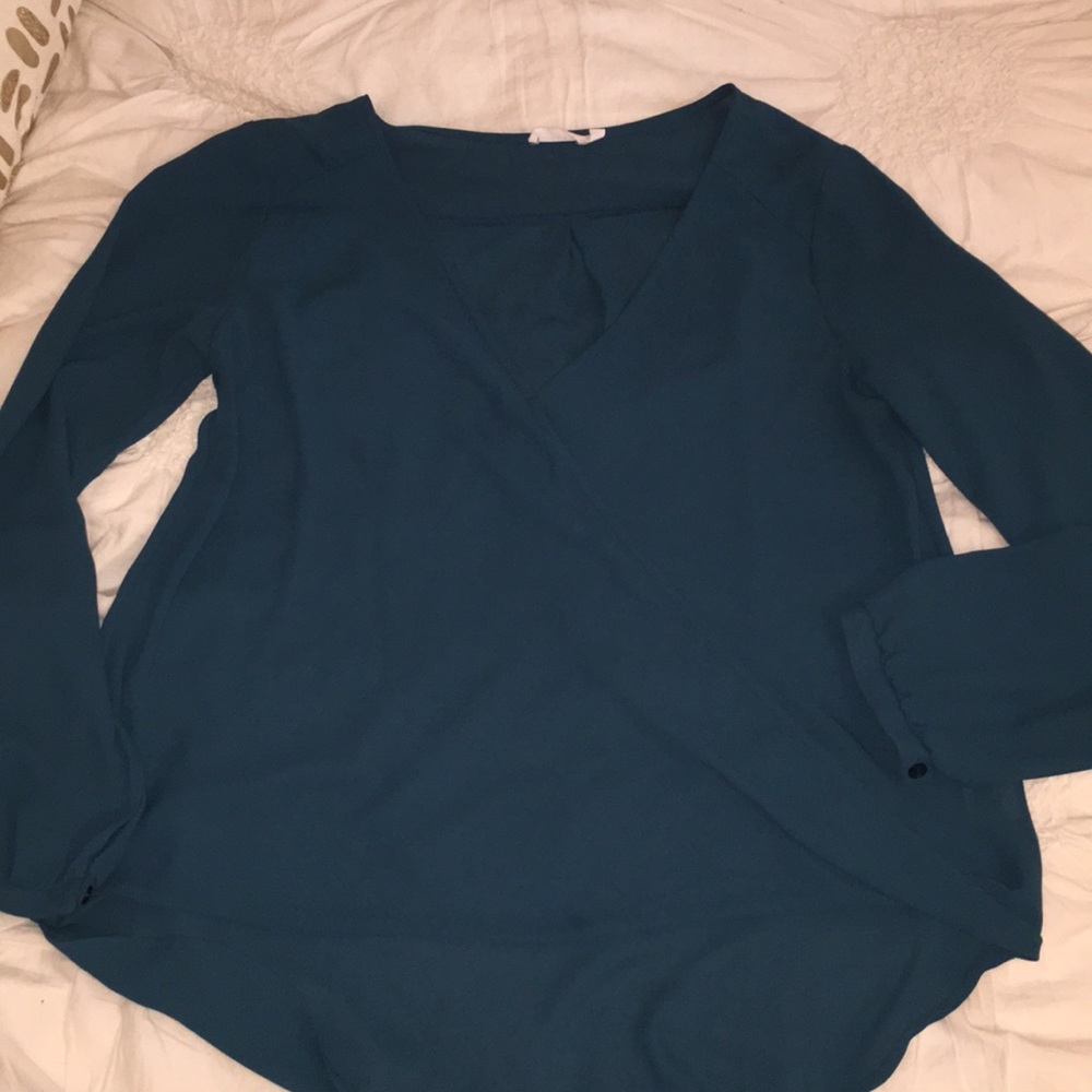 Lush faux wrap blouse